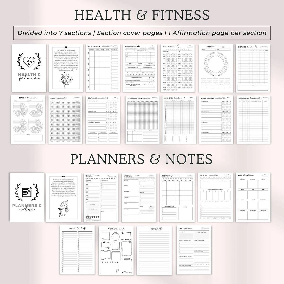 Mental Health Journal ,Mental Health Planner,Wellness Workbook,Therapy Worksheet,Anxiety Management,Self Care Tracker