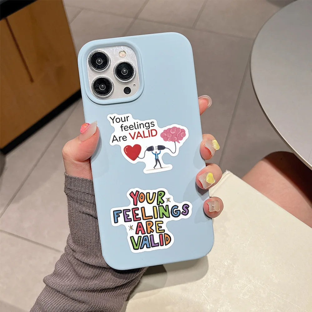 52-Piece Mental Health Matters Sticker Set – Waterproof & Aesthetic