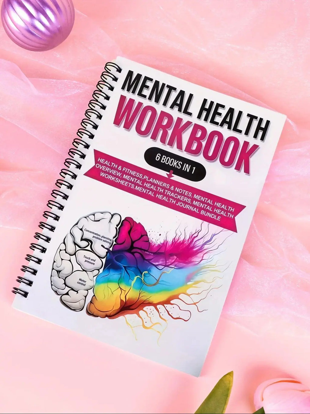 1/2PCS Adult Mental Health Workbooks--Care Journal, Including Emotion Tracker, Cognitive Behavioral Exercises, Relaxation Techni