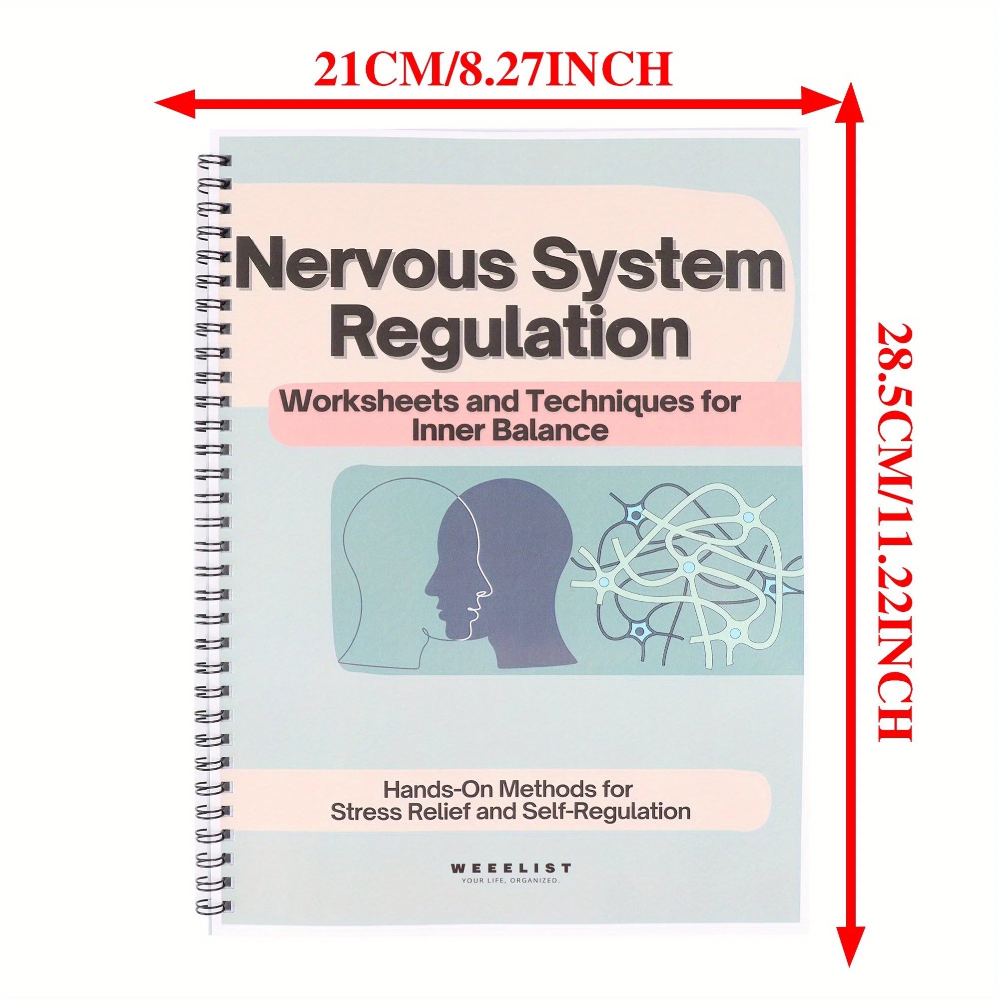 1/2PCS Adult Mental Health Workbooks--Care Journal, Including Emotion Tracker, Cognitive Behavioral Exercises, Relaxation Techni