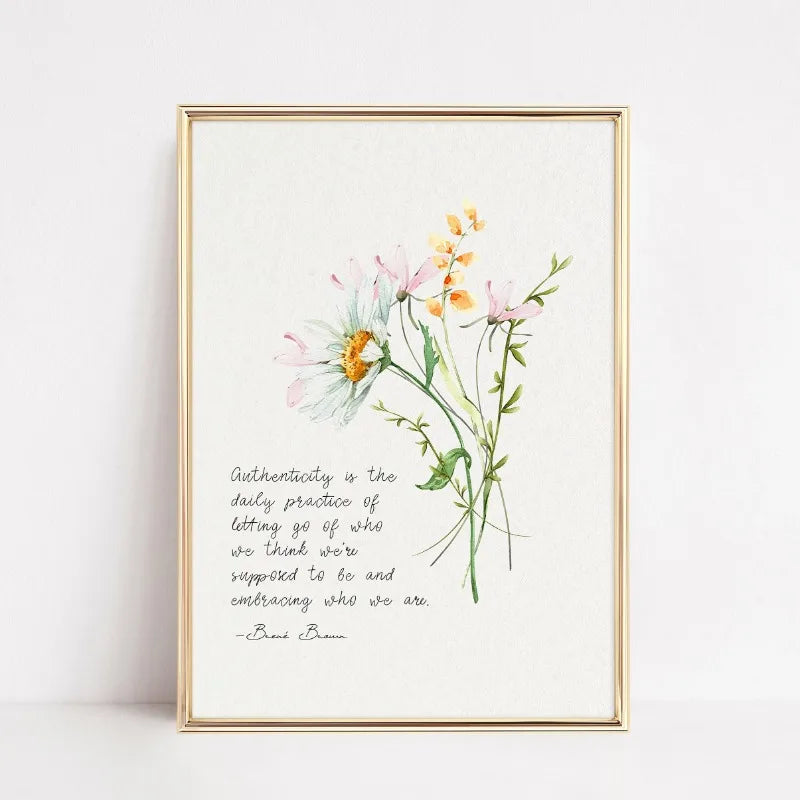 Mental Health Therapy Psychology Quote Poster Carl Jung Carl Rogers Brene Brown Botanic Canvas Painting Wall Art Room Home Decor