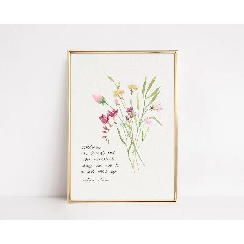 Mental Health Therapy Psychology Quote Poster Carl Jung Carl Rogers Brene Brown Botanic Canvas Painting Wall Art Room Home Decor