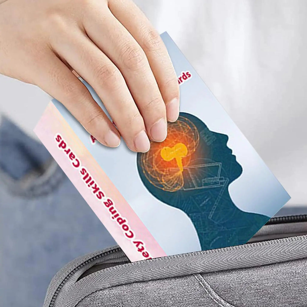 52 Double Sided Mental Health Cards Portable Feelings Emotions Learning Tool for Social Situations Stress Management Mind Brain