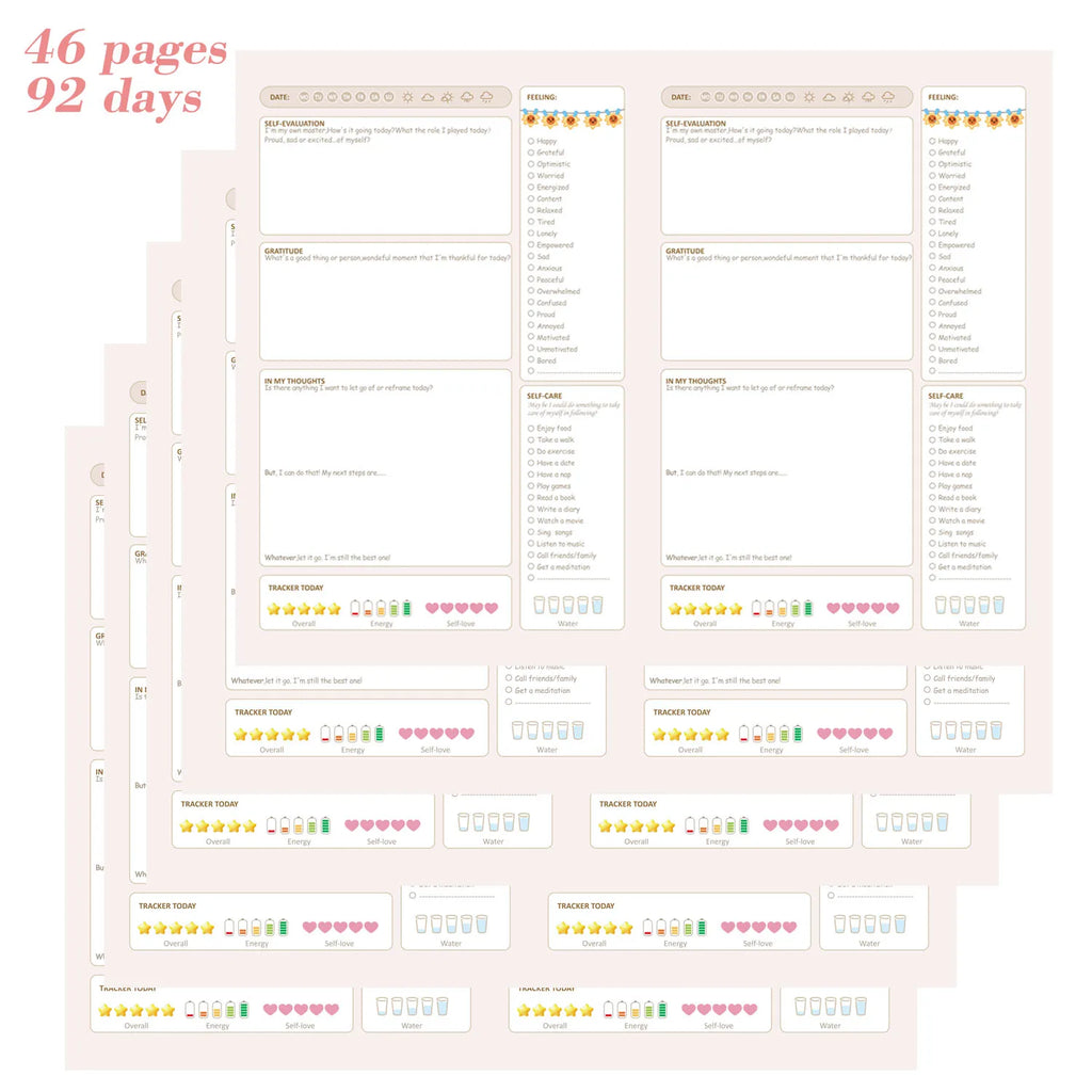 Mental Health Journal:92 Days to Track Your Moods, Intentions, Original Mental Health Daily for Self-Care & Healing