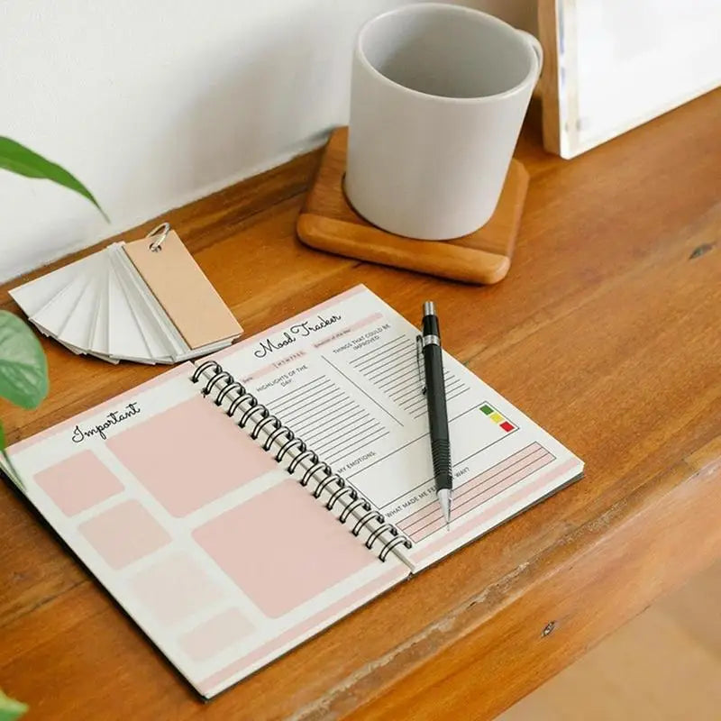 Journal For Mental Health Mood Tracker Diary Guided Mental Health Journal With The Mood Tracker For Women Practice Positive