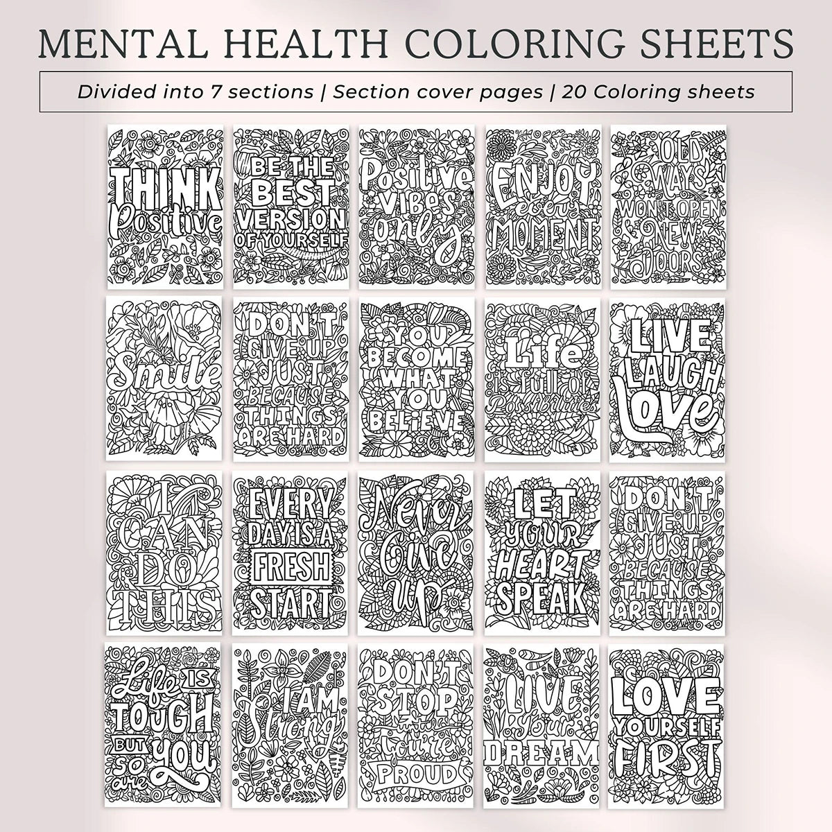 Mental Health Journal ,Mental Health Planner,Wellness Workbook,Therapy Worksheet,Anxiety Management,Self Care Tracker