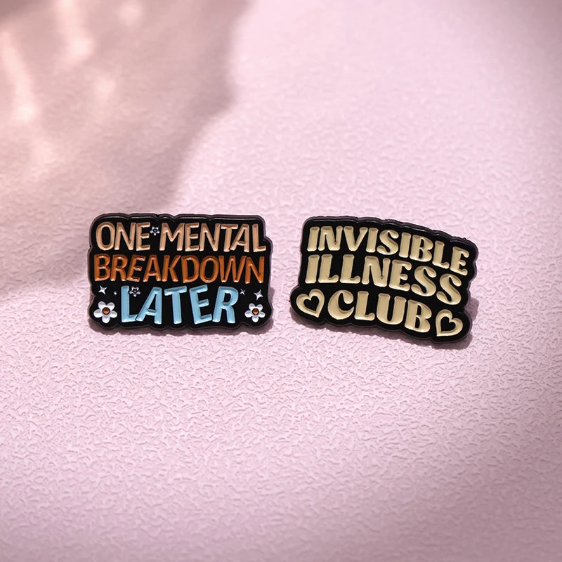 Mental Health Badge – “Make Your Mental Health a Priority” Enamel Pin