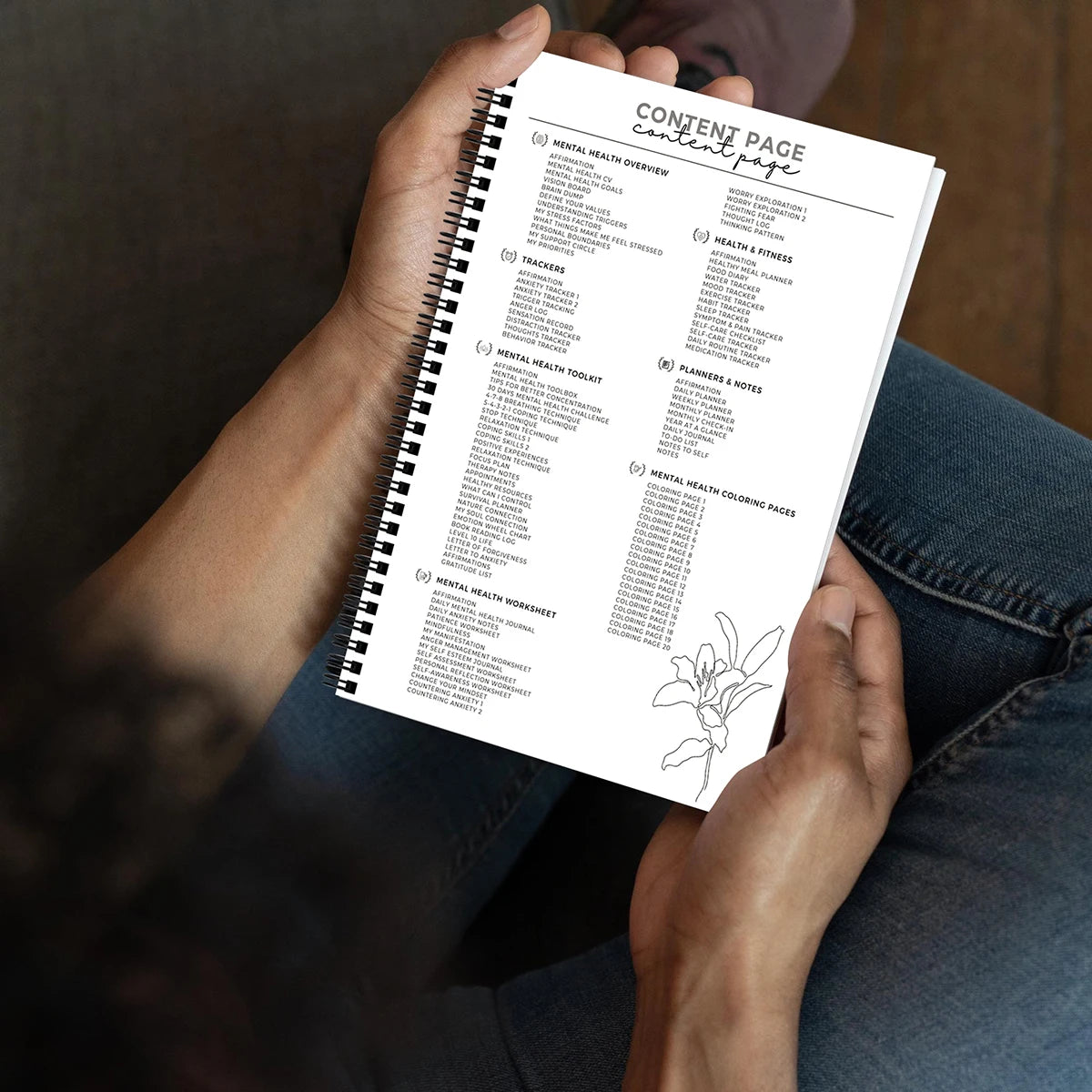 Mental Health Journal ,Mental Health Planner,Wellness Workbook,Therapy Worksheet,Anxiety Management,Self Care Tracker