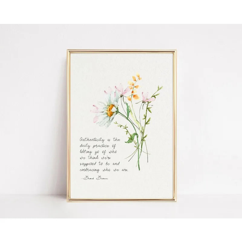 Mental Health Therapy Psychology Quote Poster Carl Jung Carl Rogers Brene Brown Botanic Canvas Painting Wall Art Room Home Decor